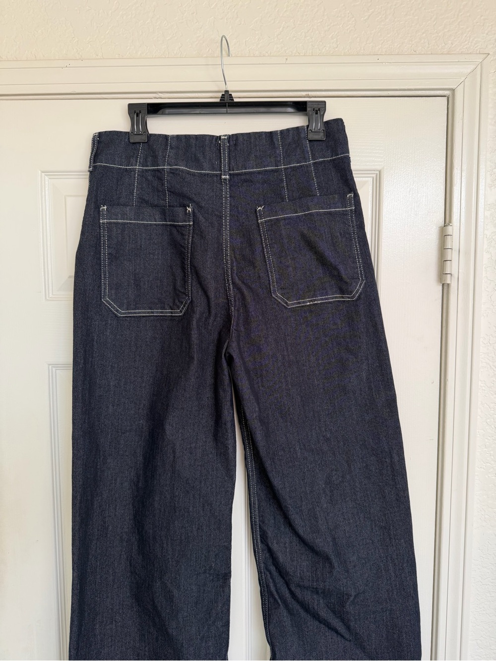 Anthropologie Maeve The Colette High-Rise Wide Leg Cropped Jeans 30 Dark Wash - Picture 7 of 8